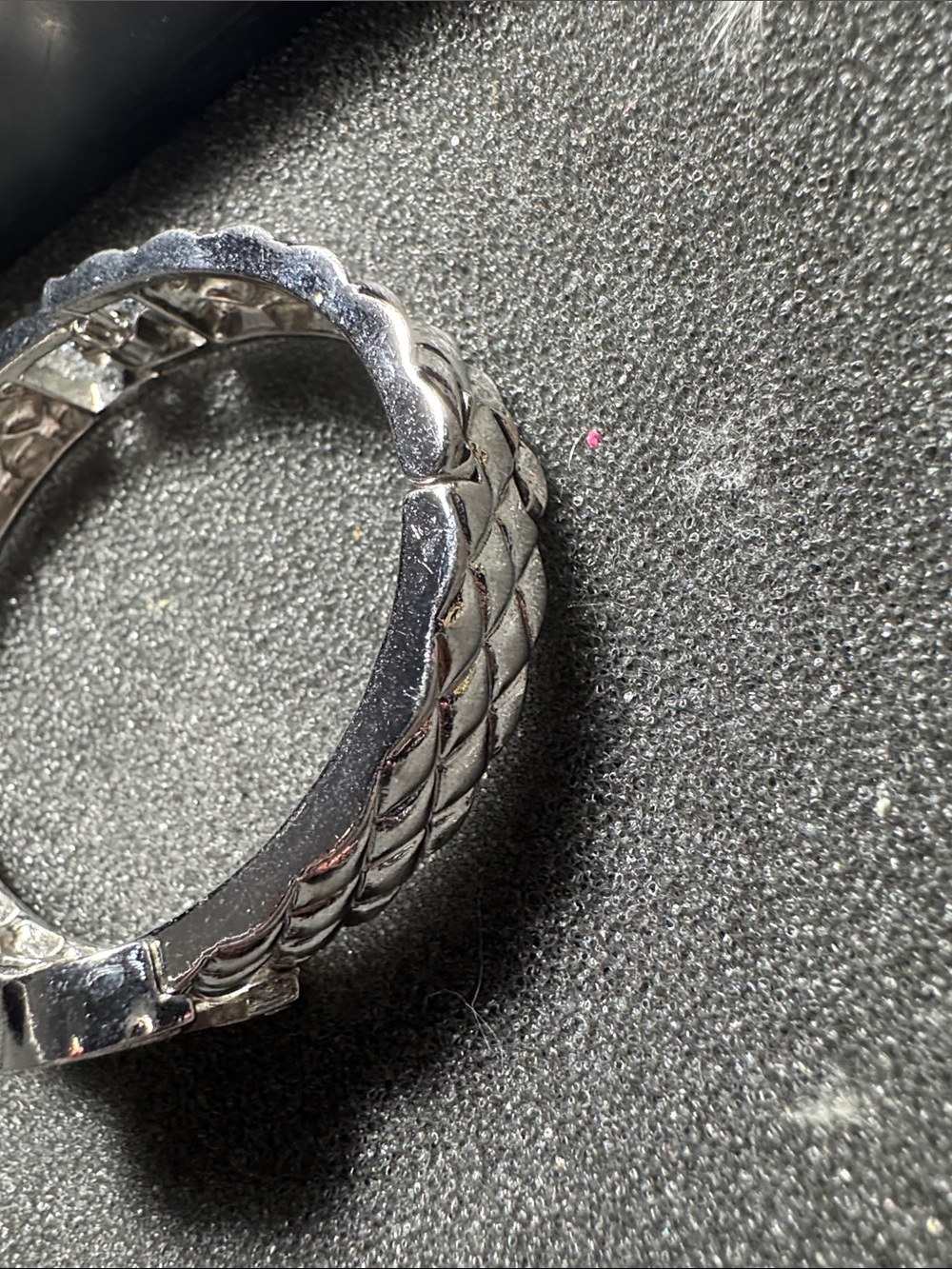 Silver Braided CC Logo Hinge Bracelet - Picture 4 of 9